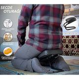 İhvan Online Ergonomik Süngerli Secde Oturağı - Diz ve Eklem Destekli Namaz Taburesi - Siyah