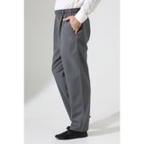 ihvan online Erkek Kışlık Rahat Kesim Beli Lastikli Cepli Modern Kumaş Şalvar Pantolon - Gri (IHVN)