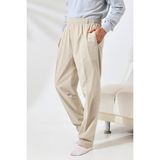 İhvan Online Erkek Krem Rahat Kesim Beli Lastikli Keten Hac ve Umre Şalvar Pantolon - 0 - 6XL