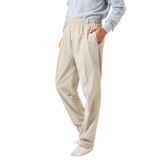 İhvan Online Erkek Krem Rahat Kesim Beli Lastikli Keten Hac ve Umre Şalvar Pantolon Krem XL