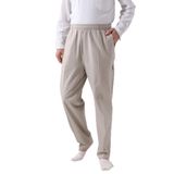 İhvan Online Erkek Krem Yandan Cepli Rahat Kesim Beli Lastikli Kargo Hac ve Umre Şalvar Pantolon Krem 3XL