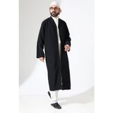 İhvan Online Erkek Namaz Elbisesi Buhara Yaka Cepli Namaz Cübbesi Siyah - (Sfa)