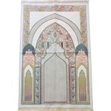 ihvan online Geleneksel Desenli Hediyelik Halı Tipi Dokuma Seccade Bej