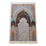 ihvan online Geleneksel Desenli Hediyelik Halı Tipi Dokuma Seccade Kahverengi