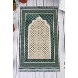 İhvan Online Hafif Taşınabilir Mihraplı Yıldız Desenli Goblen Seccade - Yeşil