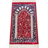 İhvan Online Hali Tipi Dokuma Ravza Desenli Seccade - Kırmızı