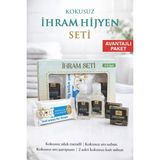 İhvan Online Ihrama Uygun Kokusuz 5'li Hijyen Seti - Şampuan, Sabun, Islak Mendil (Avantajlı Paket) - Beyaz