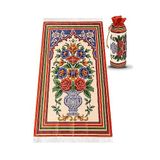 ihvan online İpek Dokulu Taşıma Çantalı Seccade Desen 7, Ihvan Online, 62x110 Cm