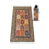 ihvan online İpek Dokulu Taşıma Çantalı Seccade Desen 8, Ihvan Online, 62x110 Cm