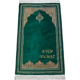 İhvan Online İsme Özel Nakışlı Hediyelik Şönil Namazlık İsimli Seccade Yeşil