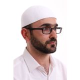 ihvan online Kışlık Kadife Takke Düz Desen (Beyaz)