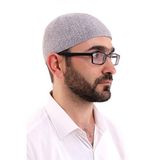 ihvan online Kışlık Kadife Takke Düz Desen (Gri)