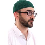 İhvan Online Kışlık Kadife Takke Düz Desen - Yeşil