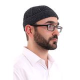 ihvan online Kışlık Kadife Takke Katlamalı Desenli (Füme)
