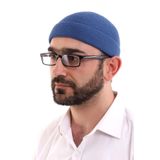 İhvan Online Kışlık Kadife Takke Katlamalı Düz Desen - Mavi
