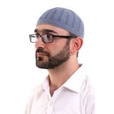 ihvan online Kışlık Yün Takke Çift Renk (Mavi)