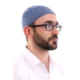 İhvan Online Kışlık Yün Takke Karyağdı Desenli - Mavi
