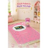 ihvan online Kız Çocuk İsimli Kişiye Özel Seccade Seti Silindir Kutulu - Pembe
