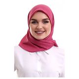 İhvan Online Kofra Desenli Baş Örtü - Gül Kurusu