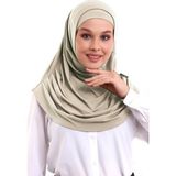 İhvan Online Koyu Vizon Yetişkin Boneli Tesettür Hazır Pratik Eşarp - Standart