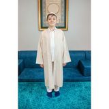 İhvan Online Krem Buhara Yaka Namaz Elbisesi Erkek Çocuk Cübbe