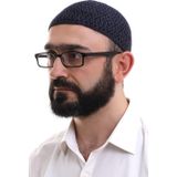 ihvan online Lacivert Orlon Kışlık Namaz Takkesi Baklava Desenli Takke