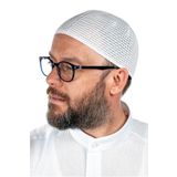 İhvan Online Lüks Çelik Örme Namaz Takkesi Beyaz 1 Adet