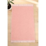 İhvan Online Lüks Düz Desensiz Kadife Velür Seccade – Açık Pembe - 110 x 70 cm