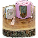İhvan Online Mevlüt Için Mini Silindir Kutulu Tesbihli Hediyelik Kuranı Kerim Seti Pembe - 1 Yaş - 7.5 x 7.5 x 7 cm