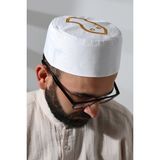 İhvan Online Nalı Şerif Desenli Kalıp Kumaş Takke Beyaz - 60