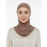 İhvan Online Pratik Boyunluklu Tesettür Hijab Bone Açık Kahverengi