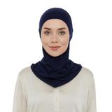 İhvan Online Pratik Boyunluklu Tesettür Hijab Bone Lacivert