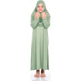 İhvan Online Pratik Çocuk Namaz Elbisesi 8-12 Yaş Mint Yeşili