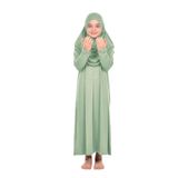 İhvan Online Pratik Çocuk Namaz Elbisesi 9-11 Yaş Mint Yeşili