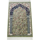 İhvan Online Ravza Desenli Halı Tipi Dokuma Seccade - Yeşil - 124 x 70 cm