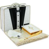 İhvan Online Sandıklı Damat Bohçasına Uygun Kuranı Kerim Seti Çeyizlik Seccade Seti - Siyah - 116 x 68 cm
