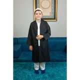İhvan Online Siyah Buhara Yaka Namaz Elbisesi Erkek Çocuk Cübbe