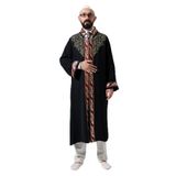 İhvan Online Siyah Hakim Yaka Erkek Namaz Elbisesi Şerit Nakış İşlemeli İmam Cübbesi Siyah 3