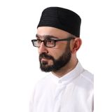 İhvan Online Siyah Kapitone Desenli Kadife Kalıp Namaz Takkesi Siyah 57