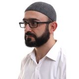 ihvan online Siyah Kışlık Nokta Desenli Orlon Namaz Takkesi