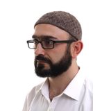 İhvan Online Sütlü Kahve Hasır Desen Kışlık Kadife Namaz Takkesi