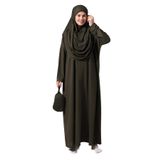ihvan online Tek Parça Namaz Elbisesi (Haki, 46-52)
