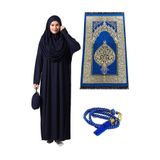 ihvan online Tek Parça Namaz Elbisesi - Seccade - Tesbih - İbadet Seti - Lacivert