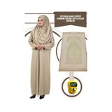 ihvan online Tek Parça Namaz Elbisesi - Vizon- 5015 ve Seccade ve Zikirmatik - Üçlü Takım