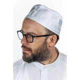 İhvan Online Topbaş Nakış Desenli Kalıp Kumaş Takke Beyaz Beyaz 59