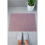 ihvan online Tuğla Desenli 2li Ayak Havlusu - 50x70 cm - Su Emici Banyo Paspası Seti - Bordo