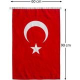 İhvan Online Türk Bayrağı 60X90 cm Kırmızı Alpaka Kumaş 1 Adet ve Dayanıklı - 60 x 90 cm