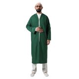 İhvan Online Yeşil Erkek Namaz Elbisesi V Yaka Düğmesiz Önü Açık Namaz Cübbesi Yeşil 1