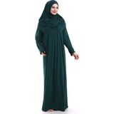 Ihvan Online Zümrüt Yeşili Tek Parça Pratik Başörtülü Robalı Namaz Elbisesi 8015 - Standart