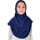 İhvan Pratik Hazır Geçmeli Çocuk Şal Lacivert